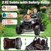 JOYRACER 24V Ride on Truck Toys w/ Remote Control, 2 Seater 400W   Electric Powered Ride on w/ Dump Bed, 3 Speeds, Shovel & Bluetooth/Music - 2 of 4