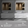 HBEZON LED Medicine Cabinet with Mirrors and Lights, Recess/Wall Mount Bathroom Cabinet, 3 Mode Light, Dimmable, Anti-Fog, Outlet, Silver - 4 of 4