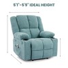 Reclinable Rocking Chair for Adults, Manual Recliner Chair with Cup Holder, Rocking Chairs with Massage and Heating, for Living Room, Bedroom - 2 of 4