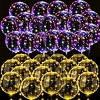10 Pack LED Light Up Balloons with String Lights, 14 Inch Transparent Bobo Balloons, Warm and Cool Glow for Birthday Festival, No Batteries Included - 3 of 4