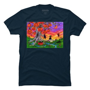Men's Design By Humans WAITING FOR HALLOWEEN By Buddyforme T-Shirt - 1 of 4