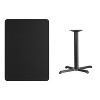 Flash Furniture 30'' x 42'' Rectangular Black Laminate Table Top with 23.5'' x 29.5'' Table Height Base - image 2 of 2