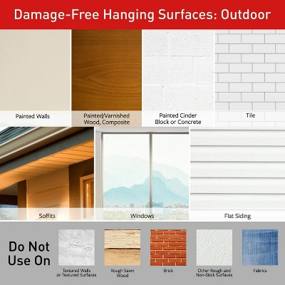 Clear Outdoor Light Clips with Adhesive Strips, 30-Pack