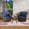 UPTION Outdoor Swivel Rocking Chair With Side Table - 4 of 4