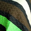 Slickblue 3 Piece Full/Queen, Soft Vermicelli Quilted Quilt and Shams, Quilt Set, Vertical Stripes, 9 Options - 3 of 4