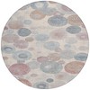 Peach Gray And Denim Blue Geometric Washable Indoor Outdoor Area Rug - 4 of 4