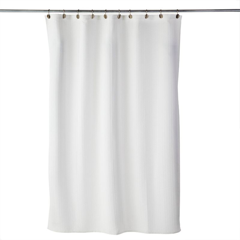 Longborough Shower Curtain White - SKL Home, 1 of 5