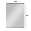 Lyngins Bathroom Mirrors,Metal Frame Wall Mirrors,Fog-proof Mirrors,Dust-proof Vanity Mirrors for Bathroom,Bedroom,Black - 3 of 4