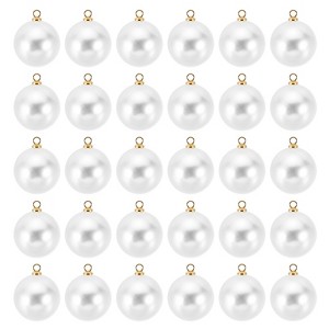 Unique Bargains Plastic Bulk Elegant DIY Crafts Jewelry Making Pearl Pendant 100 Pcs - 1 of 4