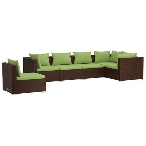 vidaXL Garden Lounge Set Brown PE Rattan Large Modular - 1 of 4