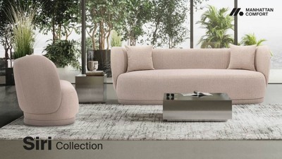 Set of 2 Wheat Linen Upholstered Barrel Accent Chairs