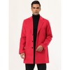 Lars Amadeus Men's Slim Fit Winter Notched Lapel Single Breasted Long Jacket Overcoat - 3 of 4