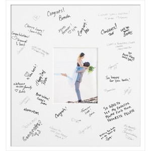 Svelte Signature Mat Picture Frame – Guest Book Alternative for Weddings, Graduations, or Retirement – Autograph Photo Mat for Signature Board - 1 of 4