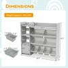 Infans 4-Tier Kids Toy Storage Organizer Bookshelf with 8 Toy Organizer Bins Door - 2 of 4