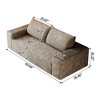 63" Corduroy Loveseat Sofa with Deep Seat Design, Comfy Sofa for Living Room or Bedroom, No Assembly Sofa for Apartment or Office-Koiai - 4 of 4