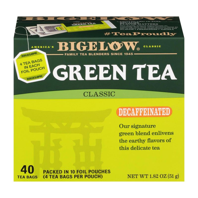 Bigelow Decaffeinated Classic Green Tea - Case of 6 boxes/40 bags, 2 of 7