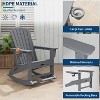 Nasitip 4-in-1 Adirondack Rocking Chair - HDPE All-Weather Folding Rocker with Footrest & Cup Holders, 380LB Capacity - 3 of 4