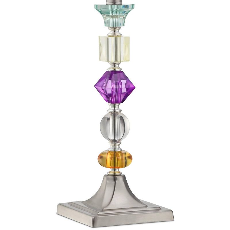 360 Lighting Bijoux Modern Table Lamp 25 1/2" High Multi Colored Stacked Gem Purple Shade for Bedroom Living Room Bedside Nightstand Office Family, 5 of 10