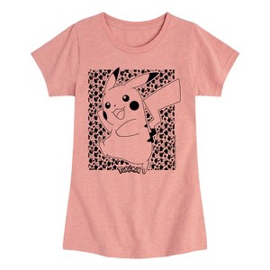 Girls' - Pokémon - Pikachu Pattern Fitted Short Sleeve Graphic T-Shirt - 1 of 4