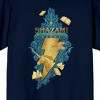 Shazam 2 Fury Of The Gods Realm Of The Gods Crew Neck Short Sleeve Navy Men's T-shirt - 2 of 3
