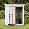 Metal garden sheds 5ftx4ft outdoor storage sheds white+yellow - 3 of 4