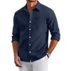 COOFANDY Men's Oxford Shirt Long Sleeve Casual Button Down Shirts - 3 of 4