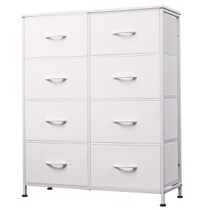 Tall 8-Drawer Fabric Dresser, Storage Tower with Fabric Bins, Double Chest of Drawers Organizer, - 1 of 4