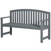 Outsunny 56" Outdoor Wood Bench, 2-Seater Wooden Garden Bench with Slatted Seat, Backrest & Arm Rests for Patio, Porch, Poolside, Balcony - 4 of 4