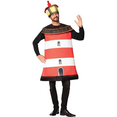 Imposta Costumes Adult Lighthouse Costume Bodysuit One Size Red