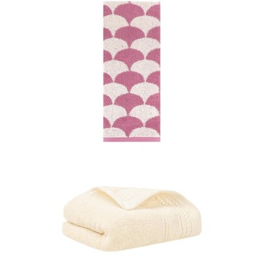 REGALWOVEN Soft Absorbent Bathroom Decorative Hand Towels for Drying 14" x 30"/13" x 29" 2 Pcs