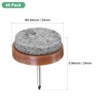 Unique Bargains Heavy Thickening Nail-on Furniture Felt Pads Brown - 2 of 4