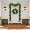 6Set Christmas Wreath and Christmas Garland，PreLit LED with 1* Xmas Wreath,1*Arc Garland, 2*Garlands,1*Teardrop Garlands - 2 of 4