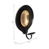 Decorative Round Wall Candle Sconce - Contemporary Metal Wall Candle Holder for Home Decor - Versatile Hanging Wall Candle Scones - Black & Gold - 4 of 4