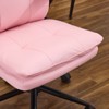 Black Cat Scratch Leather Pull-Dot Backrest Concealable Accessory with Studs Indoor Swivel Chair - 4 of 4