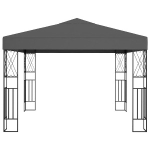 vidaXL Gazebo Outdoor Canopy Tent Patio Pavilion Wedding Party Tent Fabric - Anthracite 118.1" x 118.1" - 1 of 4