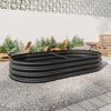 KWPZQEB Galvanized Raised Garden Bed, Planter Box Raised Garden Beds Outdoor, Oval Metal Raised Bed for Vegetables, Fruits, Flowers - 4 of 4