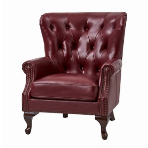 Lamprecht Genuine Leather Armchair| HULALA HOME - 1 of 4