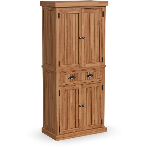 Homestyles Dover Off White Wood Pantry Storage Cabinet with