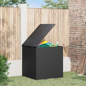 Cushion Box Black PE Rattan 39.4 x 38.4 x 40.9 in Cushion Box - 1 of 4