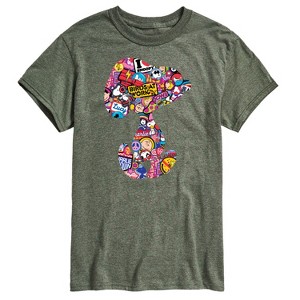 Men's - Peanuts - Snoopy Silhouette Pattern Short Sleeve Graphic T-Shirt - 1 of 4