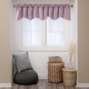 Deconovo Scalloped Rod Pocket Valance – Semi-Sheer Light-Filtering Curtain Panel - 1 of 4