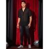 Lars Amadeus Men's Short Sleeve See Through Button Down Point Collar Sheer Shirts - 2 of 4