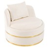 Vynxaria 360 Degree Swivel Accent Chair Velvet Modern Upholstered Barrel Chair Over-Sized Soft Chair with Seat Cushion for Living Room - 2 of 4