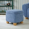 Walker Edison Contemporary Bouclé Upholstered Small Storage Ottoman - 2 of 4