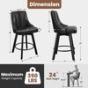 Gikpal Swivel Bar Stools with Backs, 24" Counter Height Bar Stools, Fabric Upholstered Counter Bar Stools with Solid Wood Legs for Kitchen Island - 2 of 4