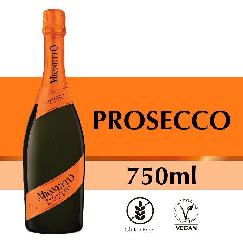 Mionetto Prosecco Brut Sparkling White Wine - 750ml Bottle, 1 of 8