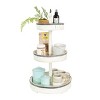 15 x 25 Decorative 3 Tier Wood and Tin Tray White - Storied Home