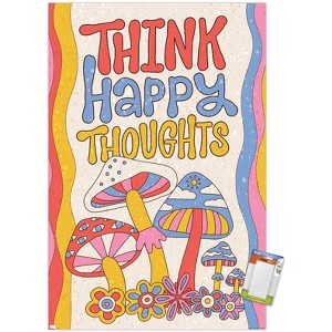 Trends International Mushrooms - Think Happy Thoughts Unframed Wall Poster Prints - 1 of 4