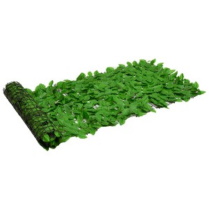 vidaXL Balcony Privacy Screen with Green Leaves 236.2 in.x29.5 in. - 1 of 4
