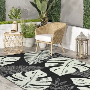 Outdoor Straw Plastic Rug, Lightweight Reversible Patio Rug, Folding Portable Deck Area Carpet, Large Floor Mat for Backyard Garden Camping Picnic - 1 of 4